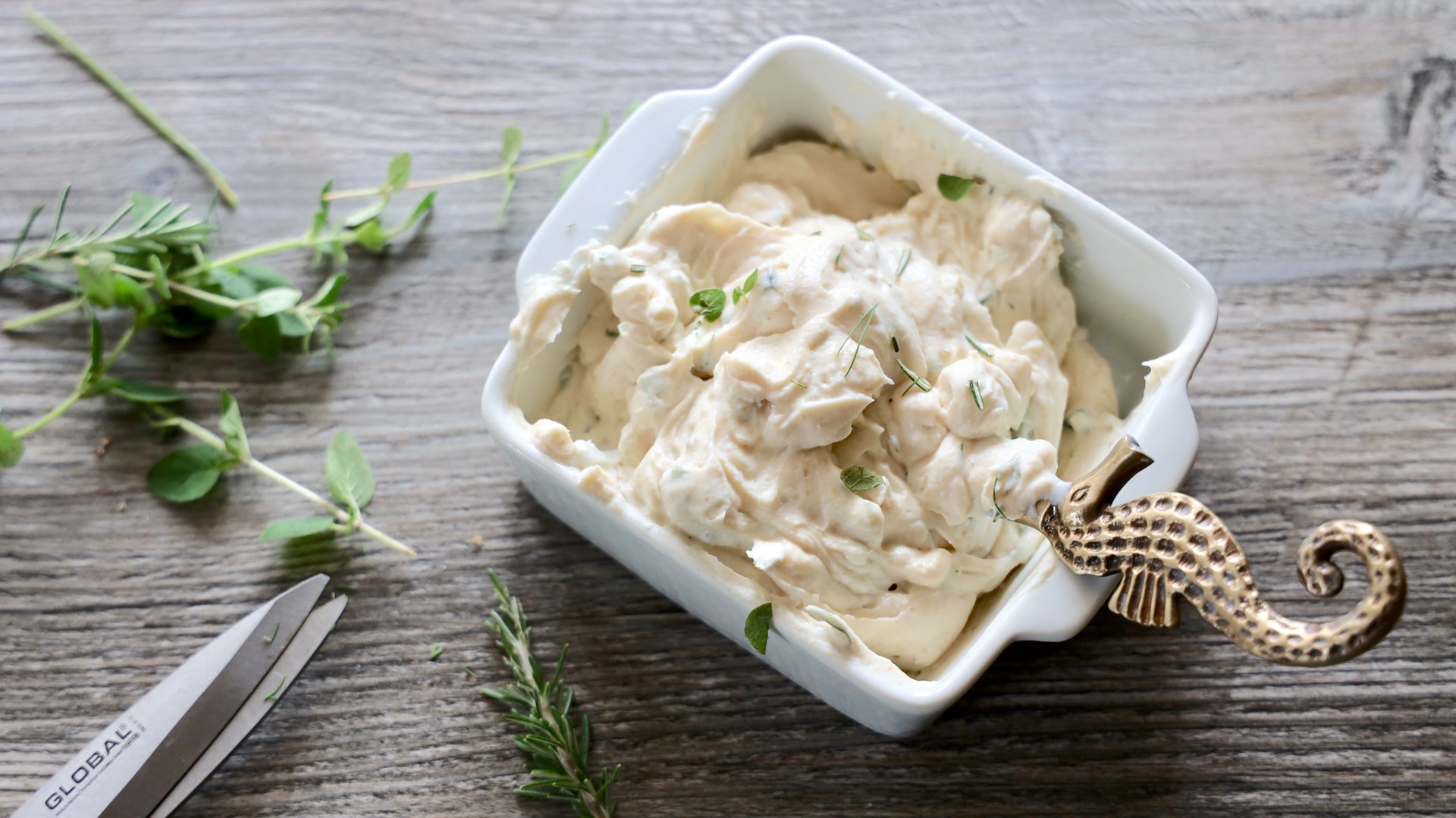 oregano cream dish