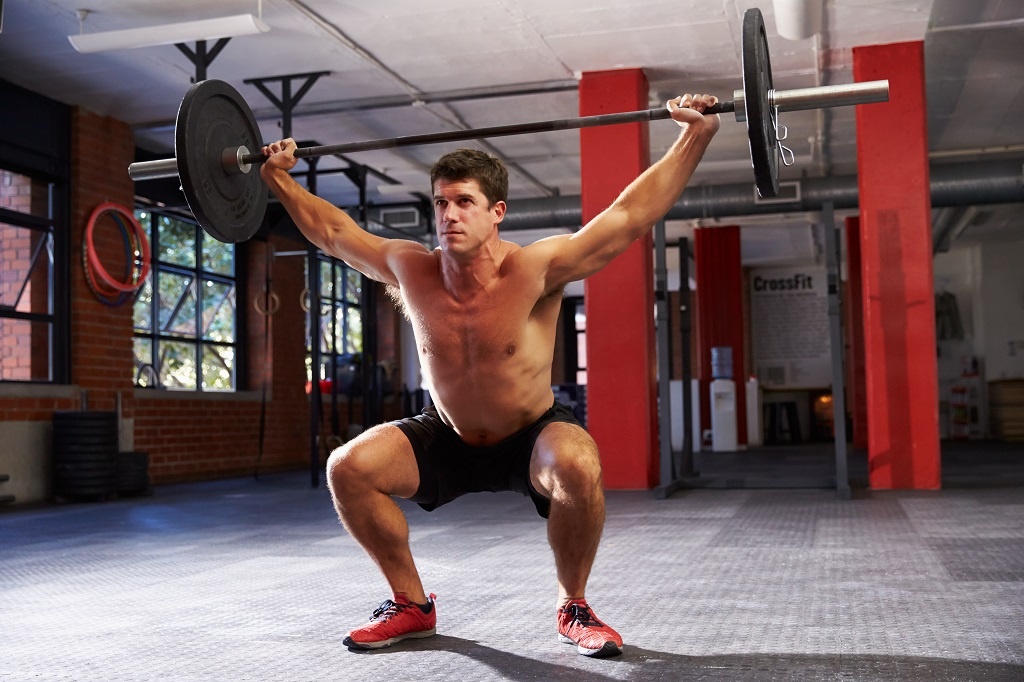 weightlifter clean and jerk