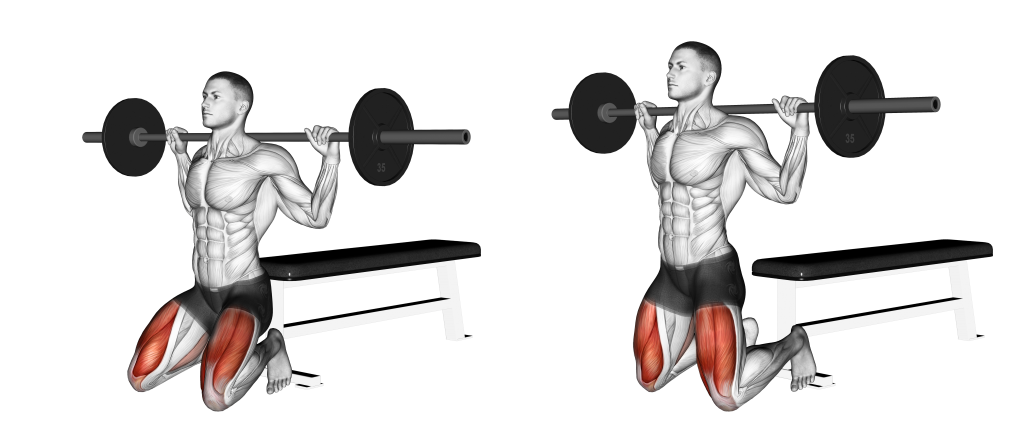 barbell kneeling squat