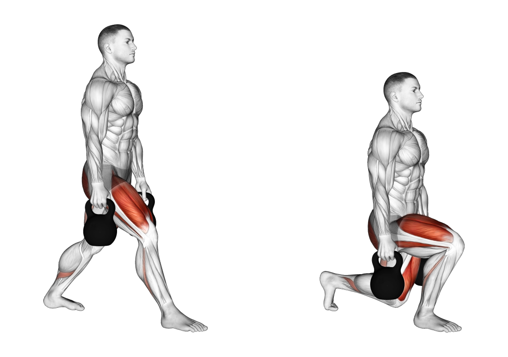 the kettlebell split squat