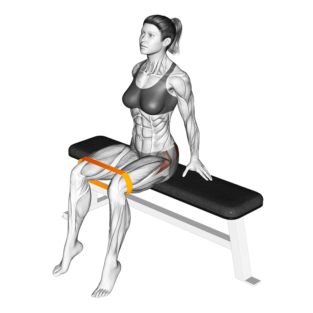 seated band hip abduction