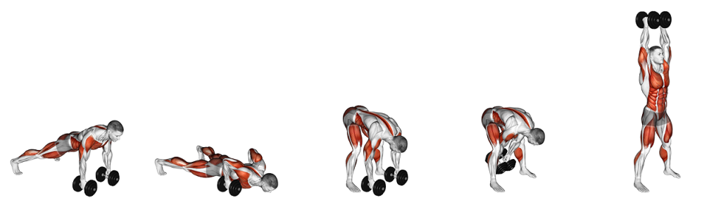 the dumbbell devils press