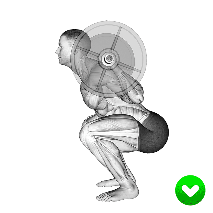 squat hips too high