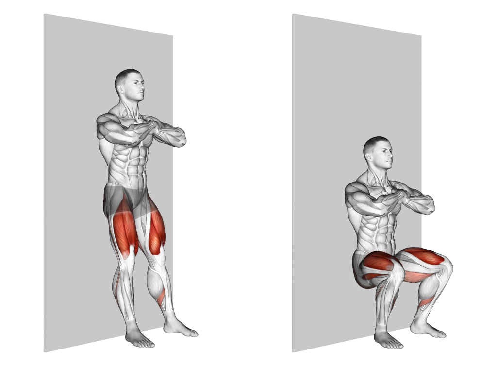 bodyweight wall squat
