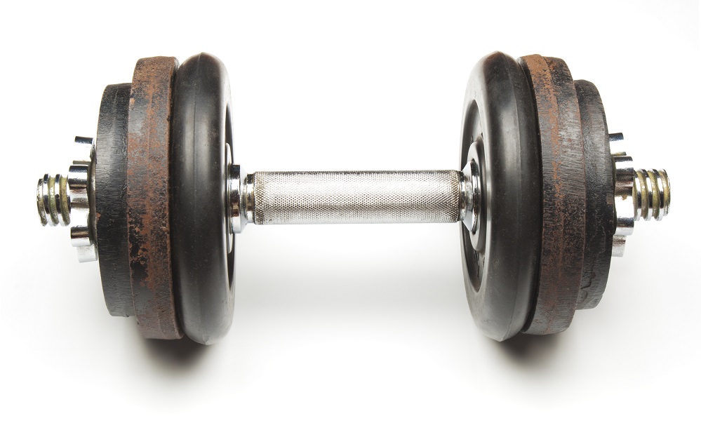 cast iron dumbbell