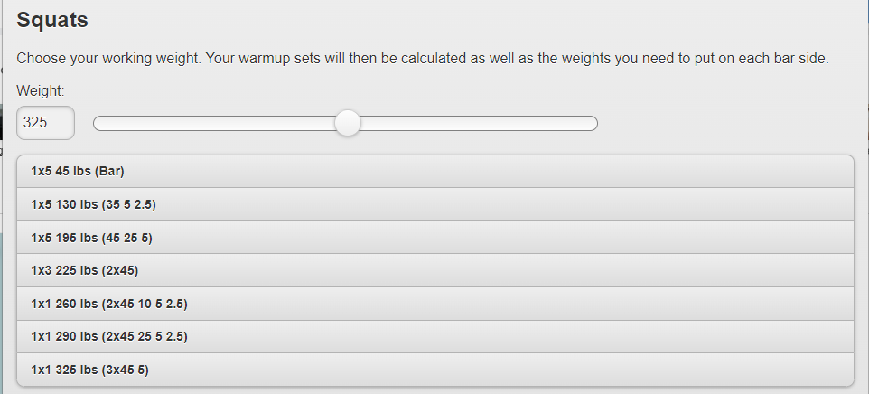 squat max rep example