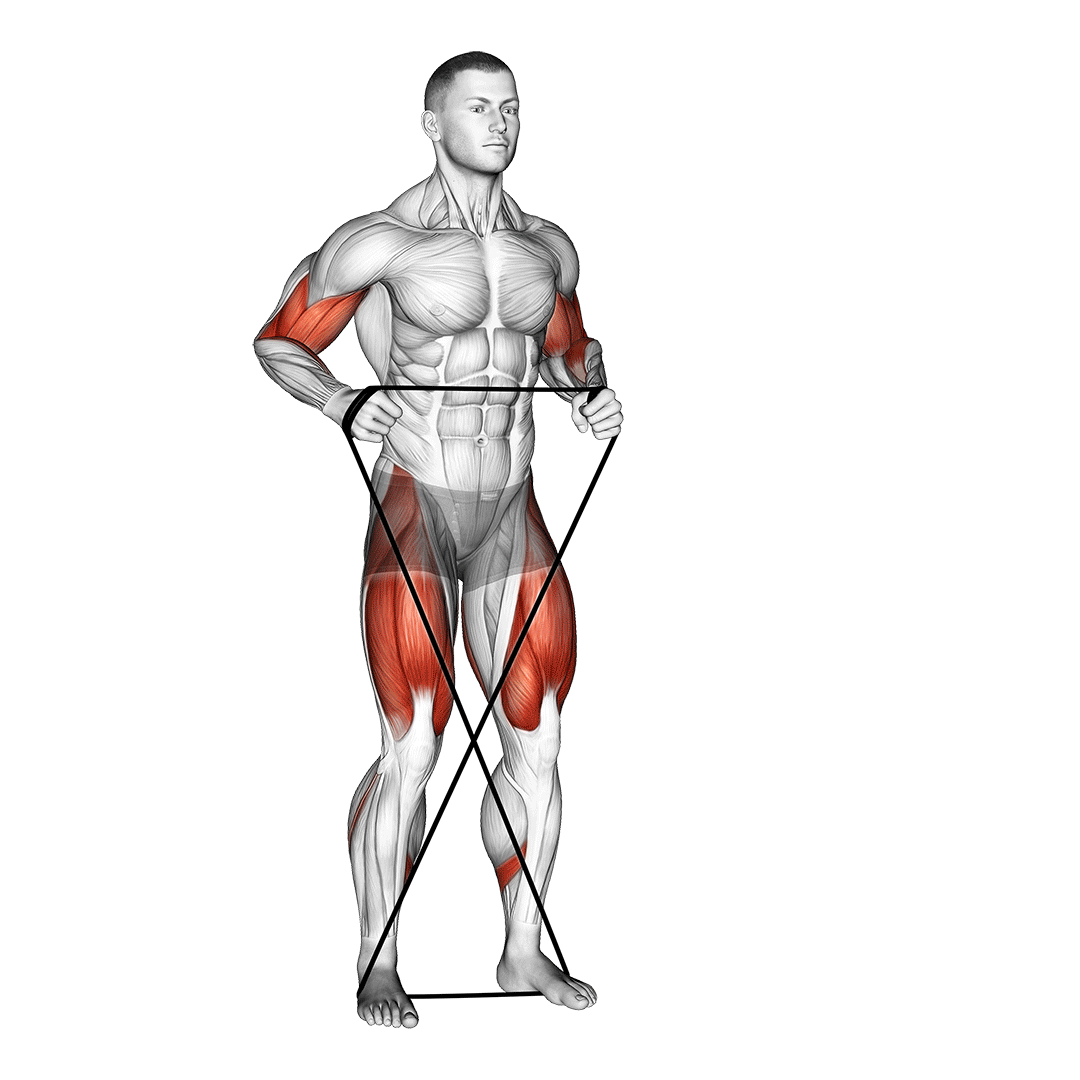 resistance band x lateral walk