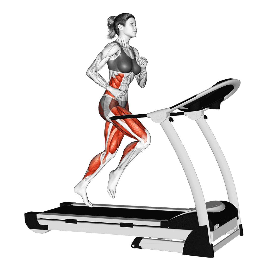 running on treadmill