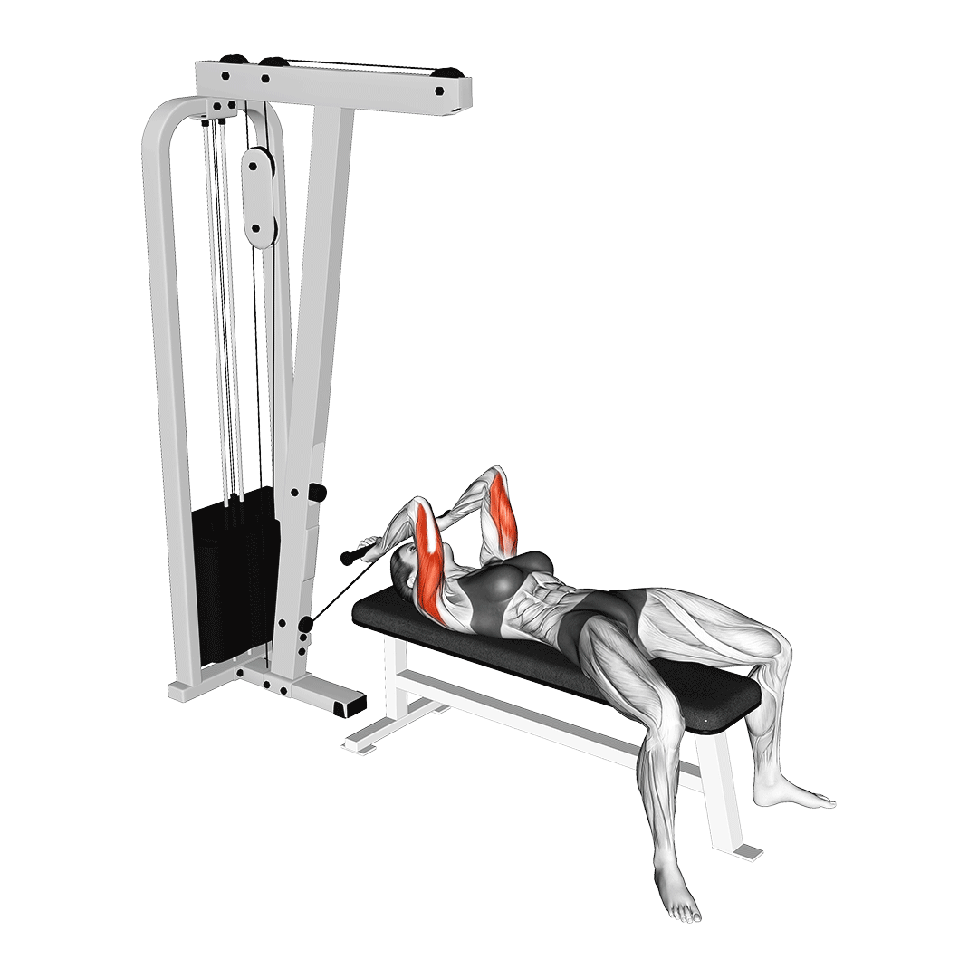 cable lying tricep extension