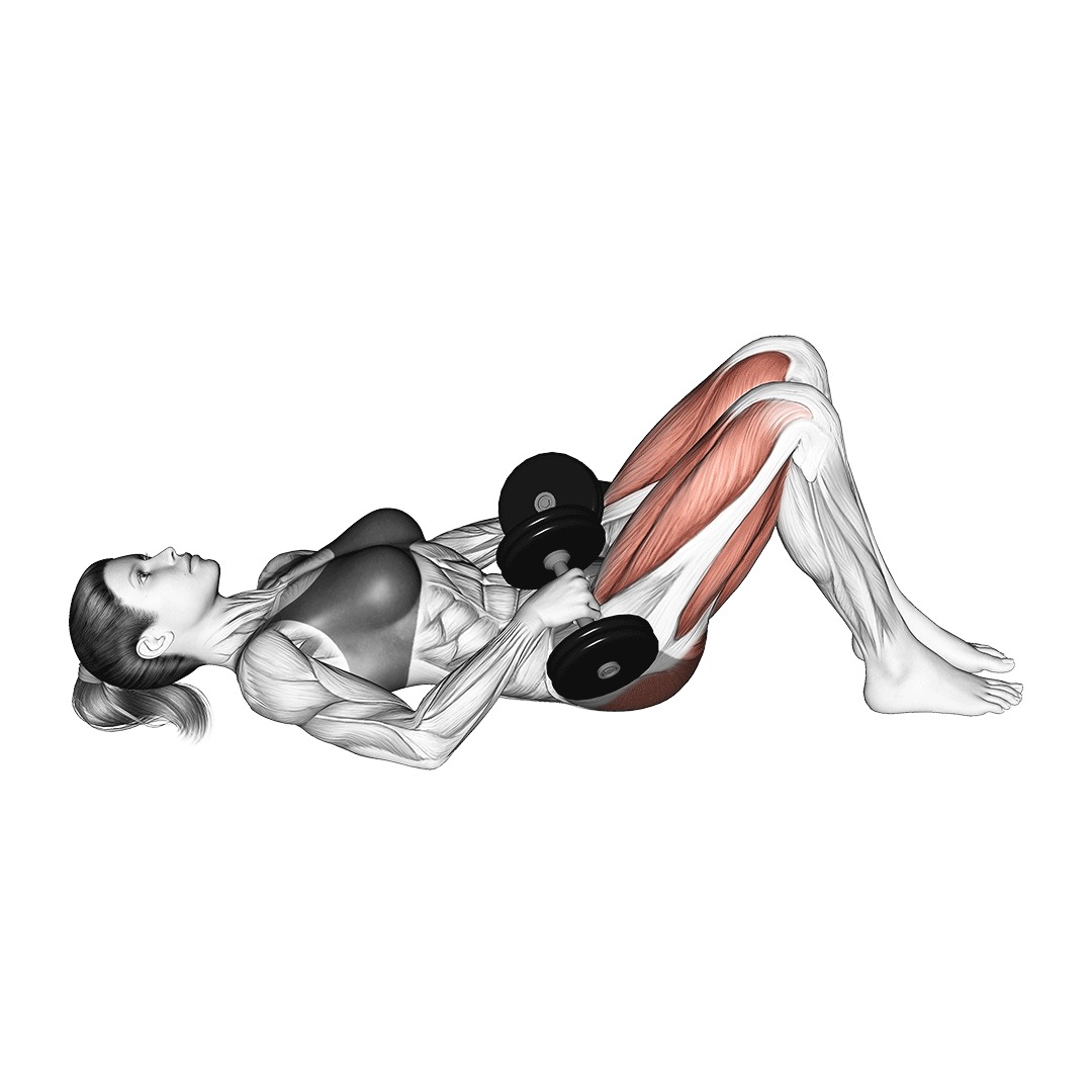 dumbbell glute bridge