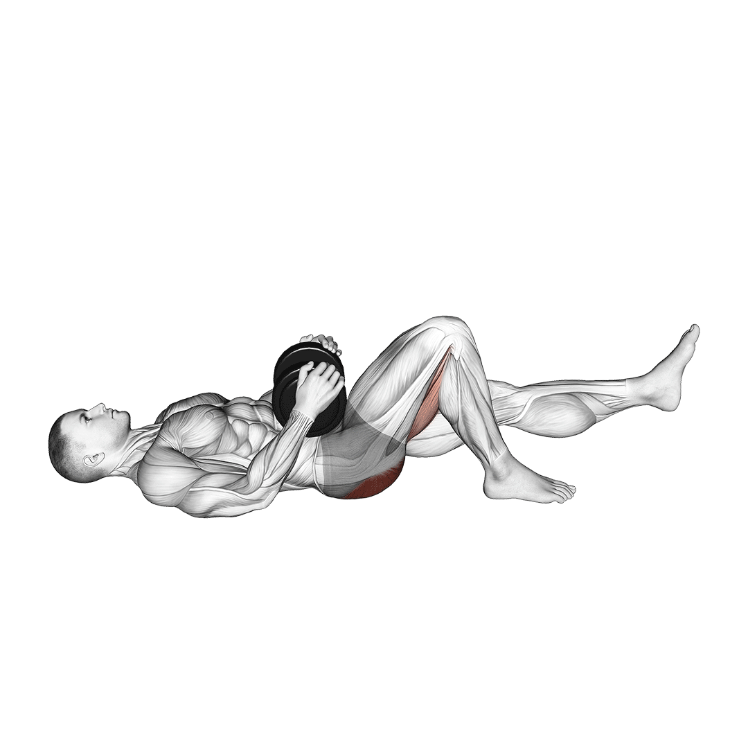 dumbbell single leg glute bridge