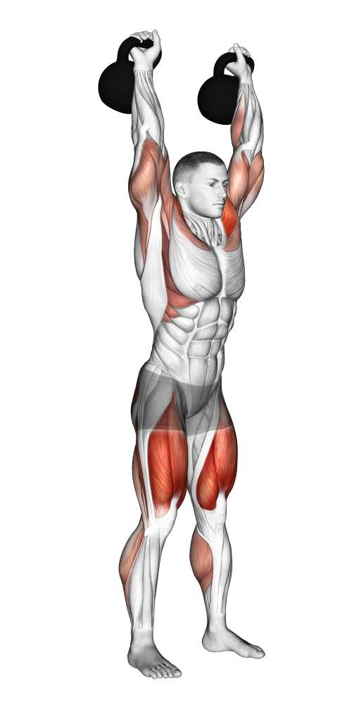 kettlebell clean and jerk final position