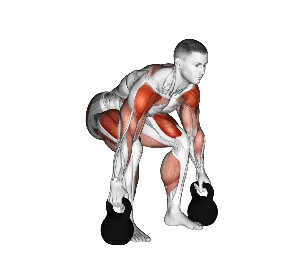 kettlebell clean and jerk starting position