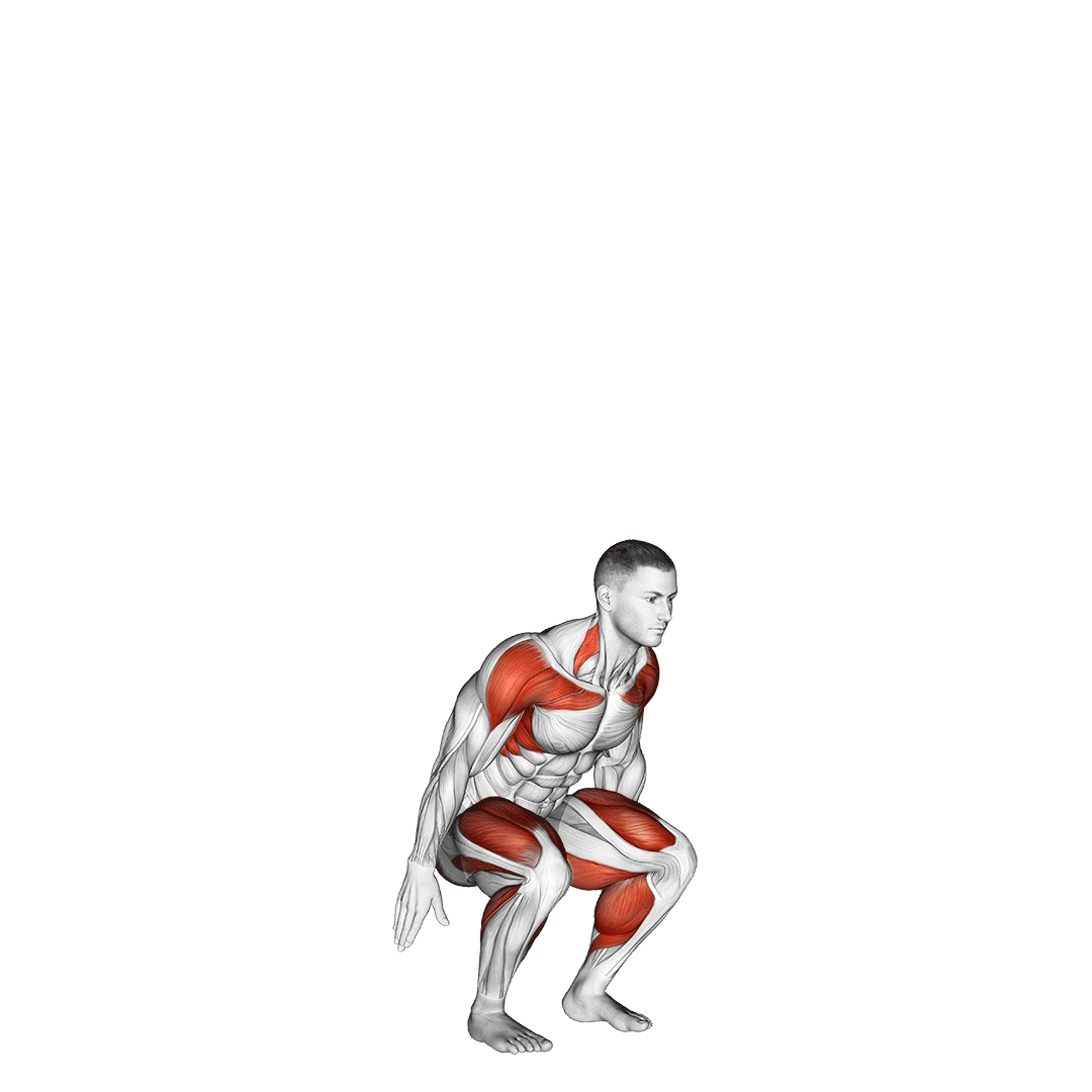 squat to calf raise
