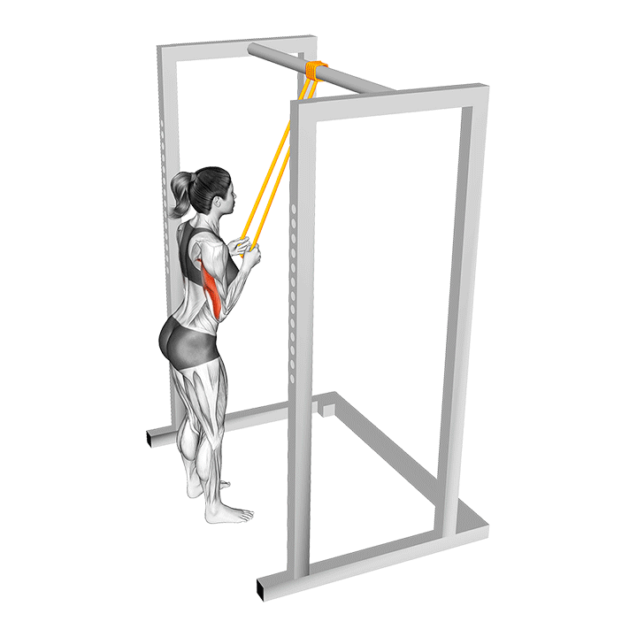 band tricep pushdown