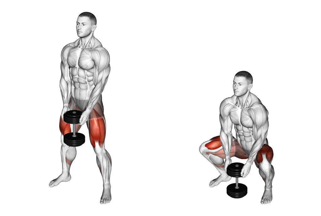 dumbbell sumo squat muscles