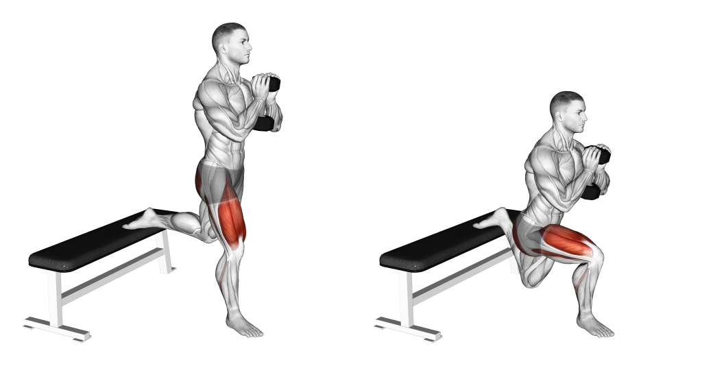 goblet bulgarian split squat