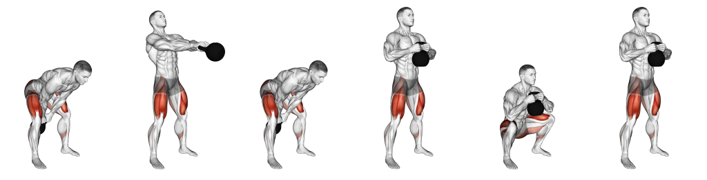 kettlebell swing to goblet squat muscles