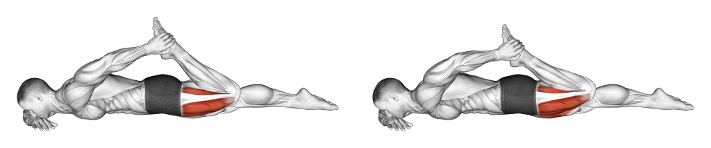 quad lying stretch