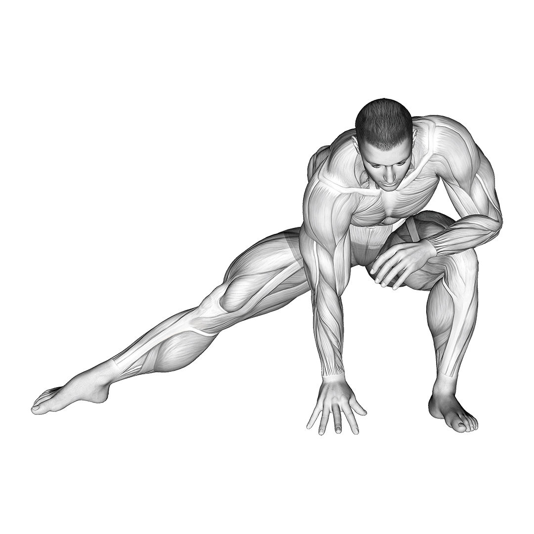 standing bent knee hip adductor stretch