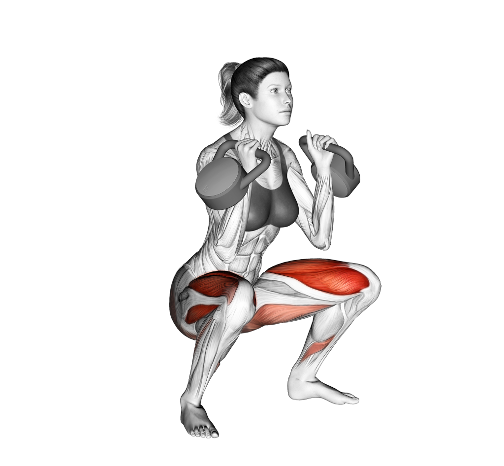 kettlebell squat example