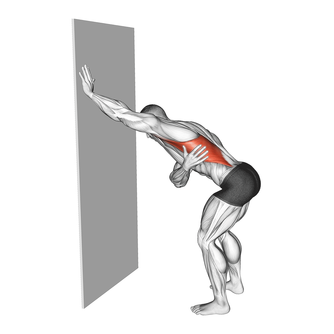 wall lat stretch