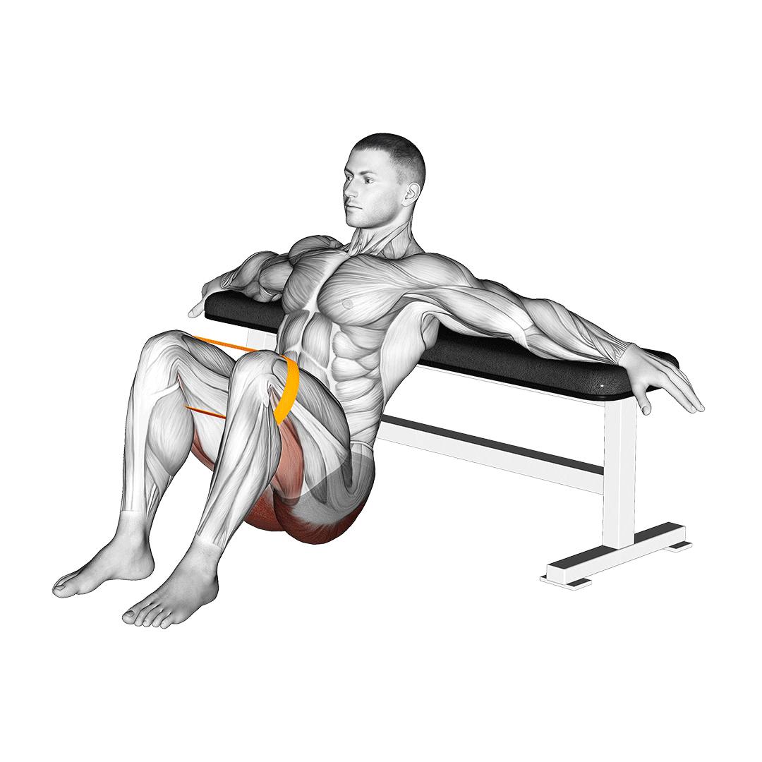 resistance band hip thrust
