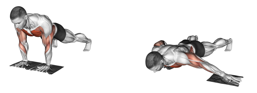 slider push ups muscles worked