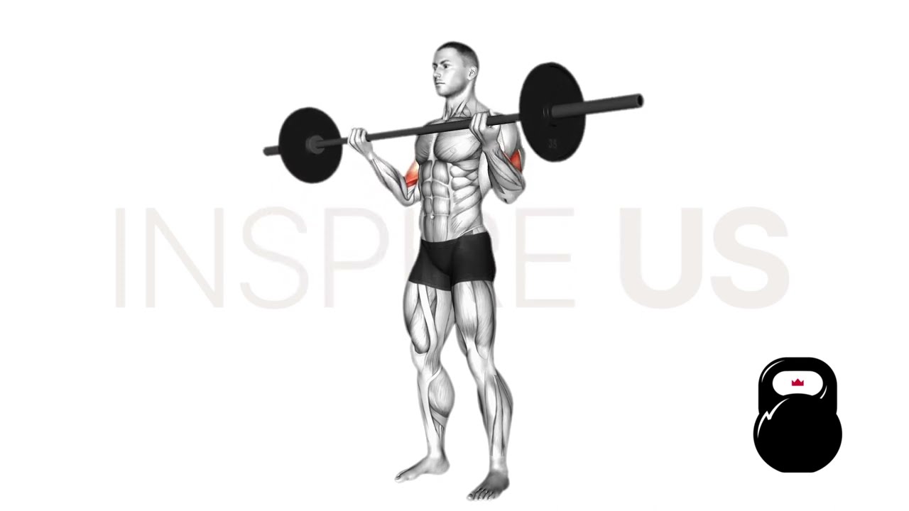 Barbell Wide Grip Curl