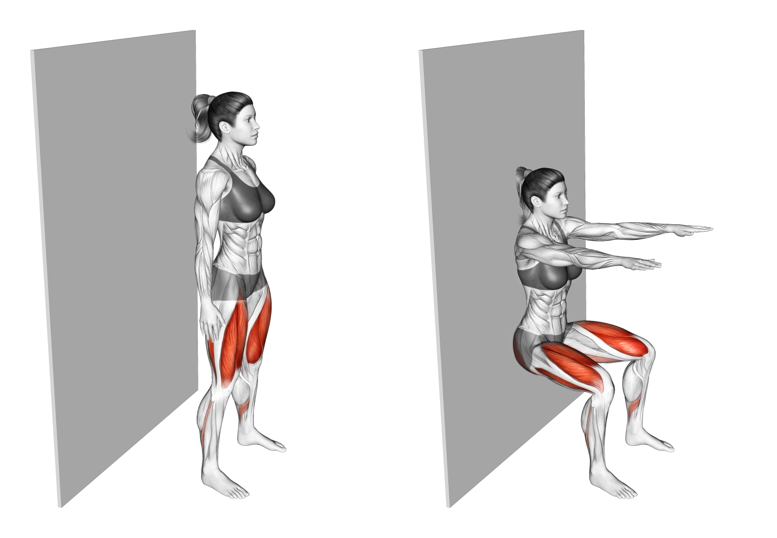 6 Best Wall Sit Variations (with Pictures!) Inspire US