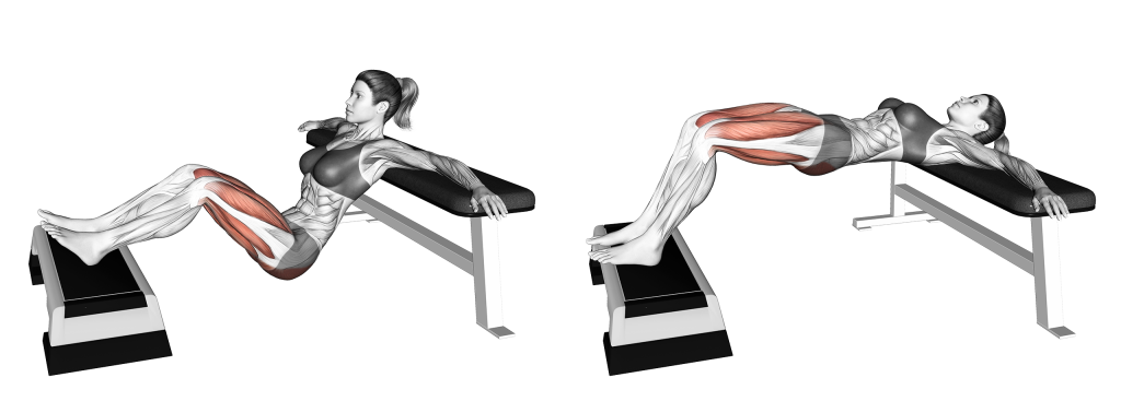 heel elevated hip thrust muscles