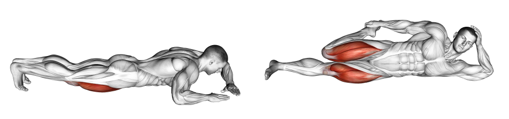 side lying quad stretch