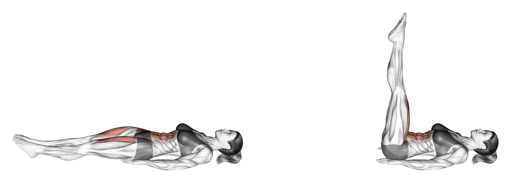 lying leg raise muscles